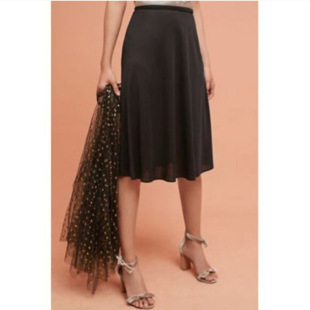 Anthropologie Zelda Metallic Tulle Maxi Skirt by Eva Franco NWOT - Picture 4 of 12